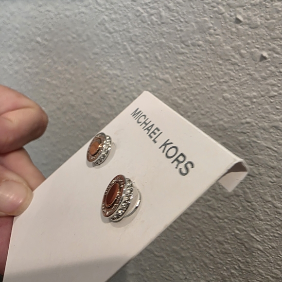 Michael Kors Silver Stud Earrings - Picture 4 of 5